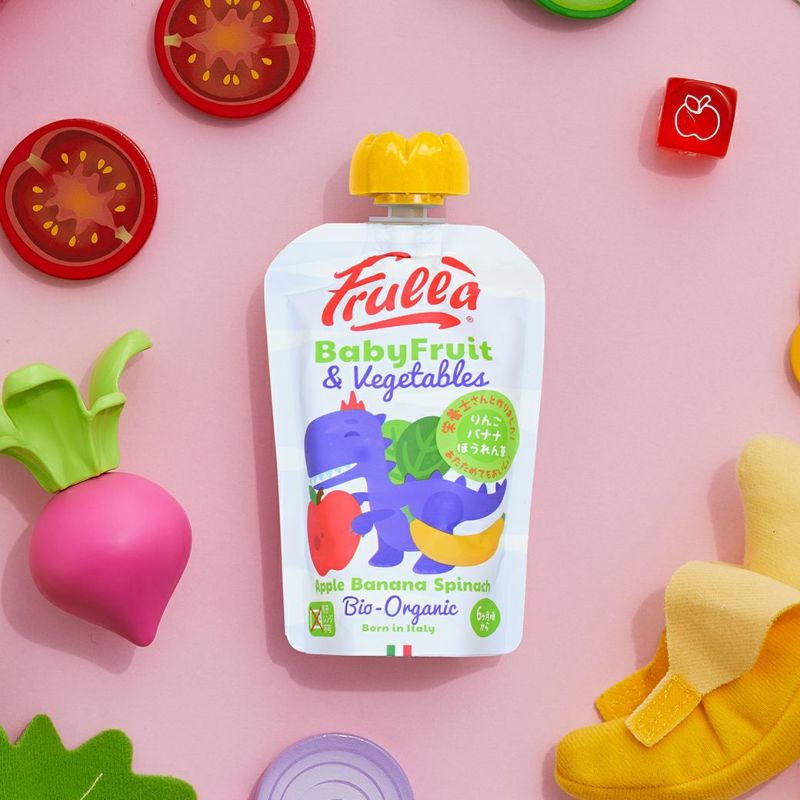 Baby Fruit & Vegetable100% 有機野菜スムージー りんご・バナナ・ほうれん草
