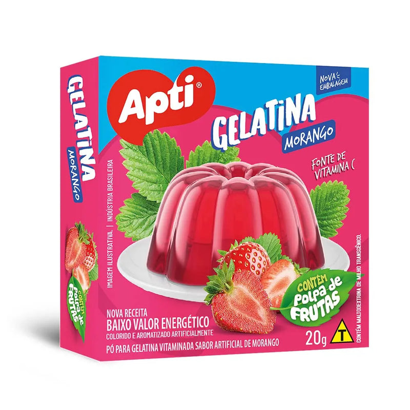 Base de gelatina sabor morango APTI 20g