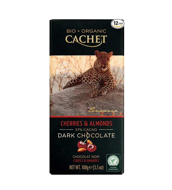 CACHET チョコレートALMONDS AND CHERRIES 100g