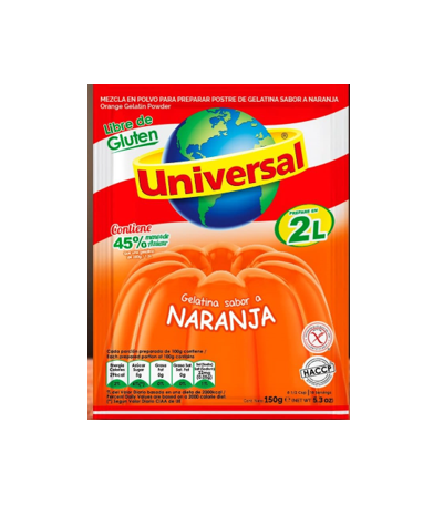 Universal Powdered Jelly Mix Orange (2L) 150g