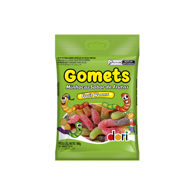 Gomets フルーツワームグミ 100g