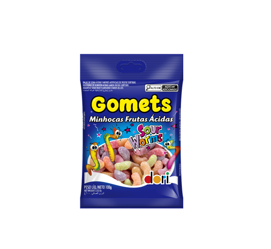 Gomets サワーワームフルーツグミ 100g