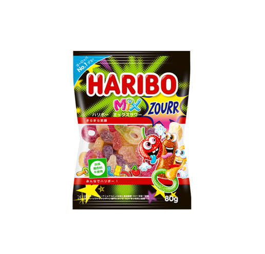 Haribo ミックスサワーグミ MIX ZOURR 80g