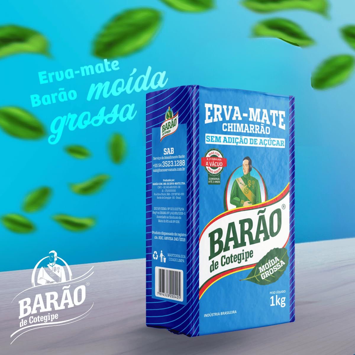 Barao オーガニック バロン・グリーンマテ茶ネイティバ  Erva-Mate Barão Moída Grossa a Vácuo 1kg