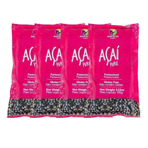 アマゾンポルパス アサイーピューレ (無糖) 100g x 4P
