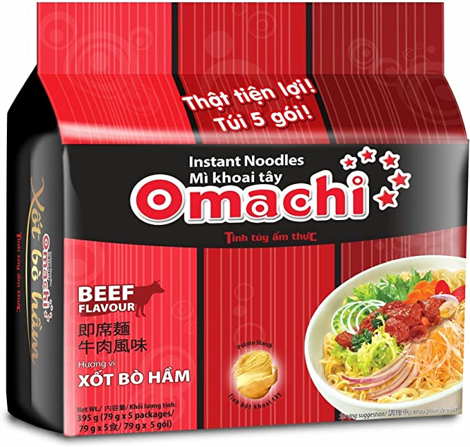 OMACHI Ramen sabor CARNE 79g x5