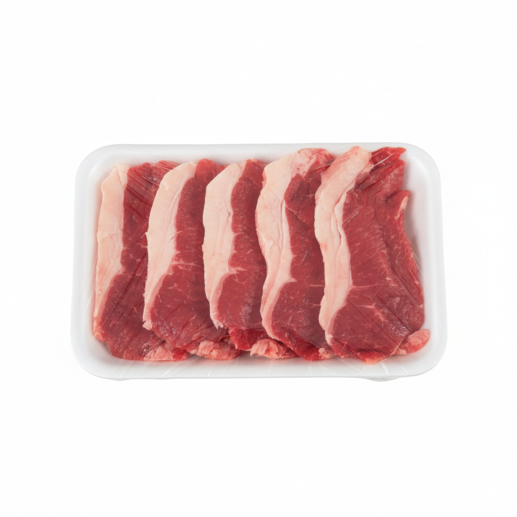 発泡スチロールトレイに入ったスライスお肉