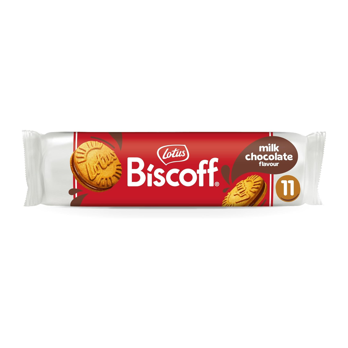 LOTUS BISCOFF Milk Chocolate (Biscoito Recheado) 110g (11 unidades)