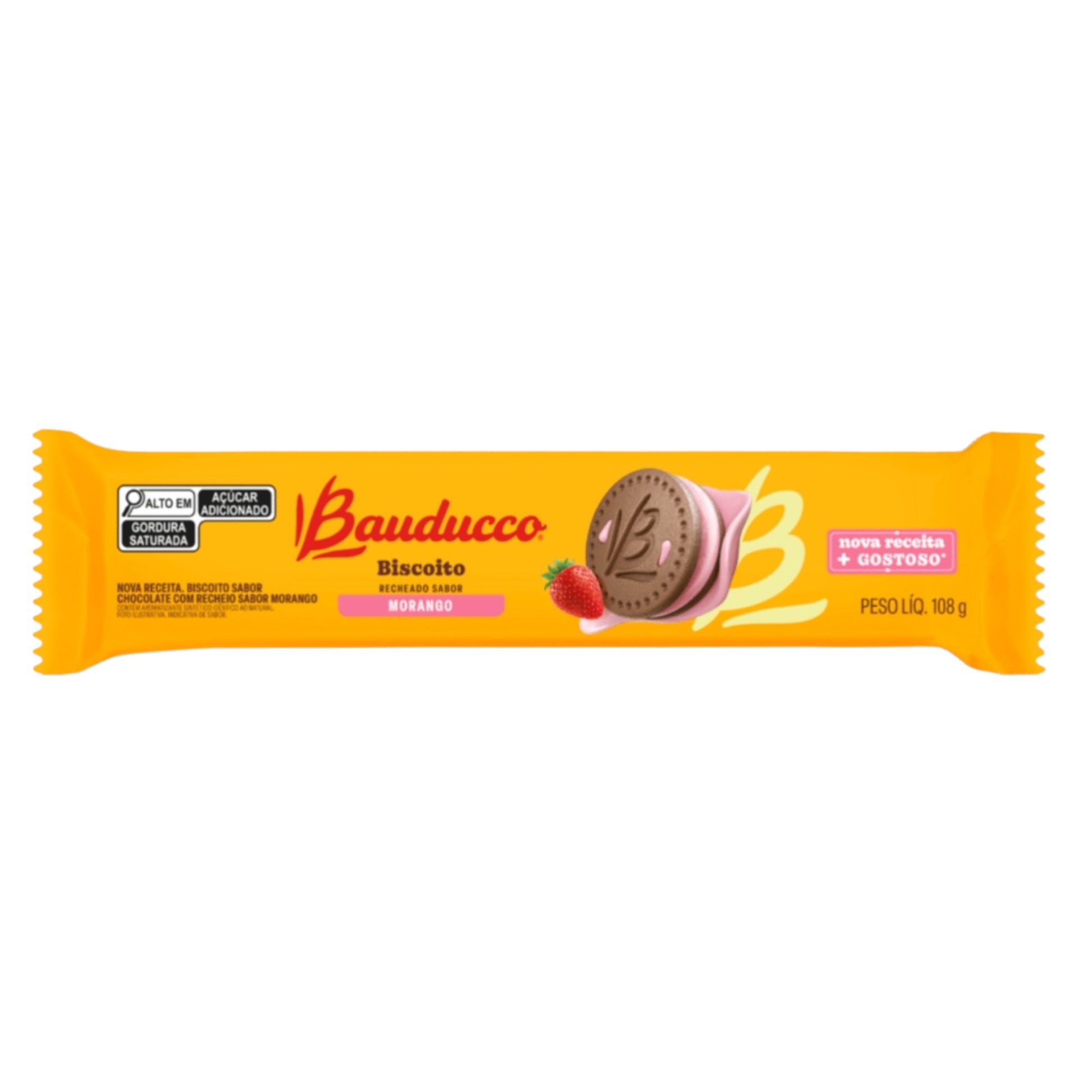 バウドゥッコ サンドビスケット ストロベリー 108g Bauducco Biscoito Recheado Morango