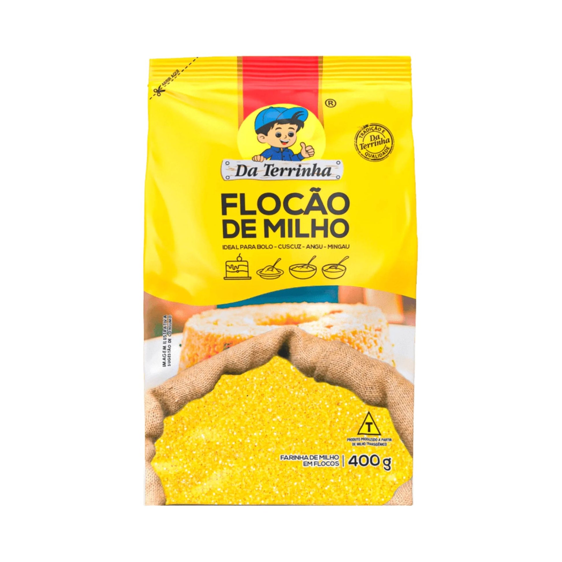 DA TERRINHA フロカォン・ジ・ミーリョ (粗挽きコーンフレーク) 400g