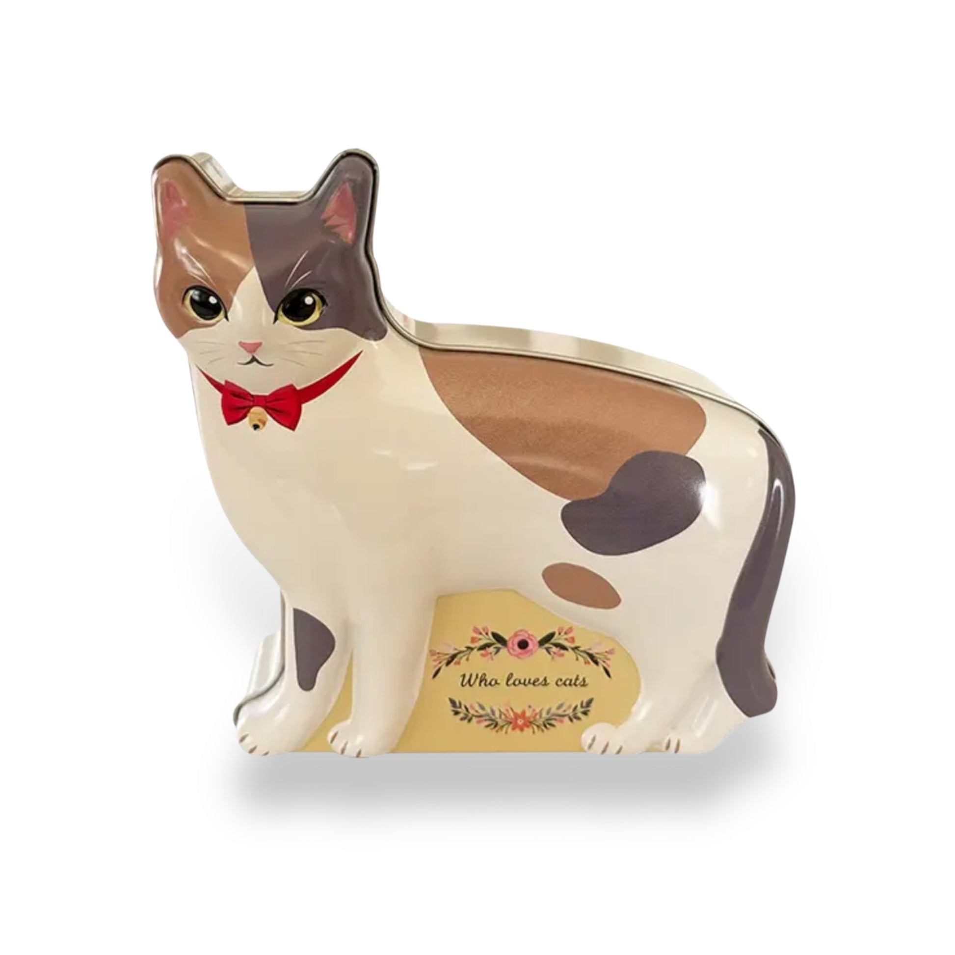 Lata Decorativa Gato Caminhante - Edição Tricolor Malhado (Mikeneko) 36g