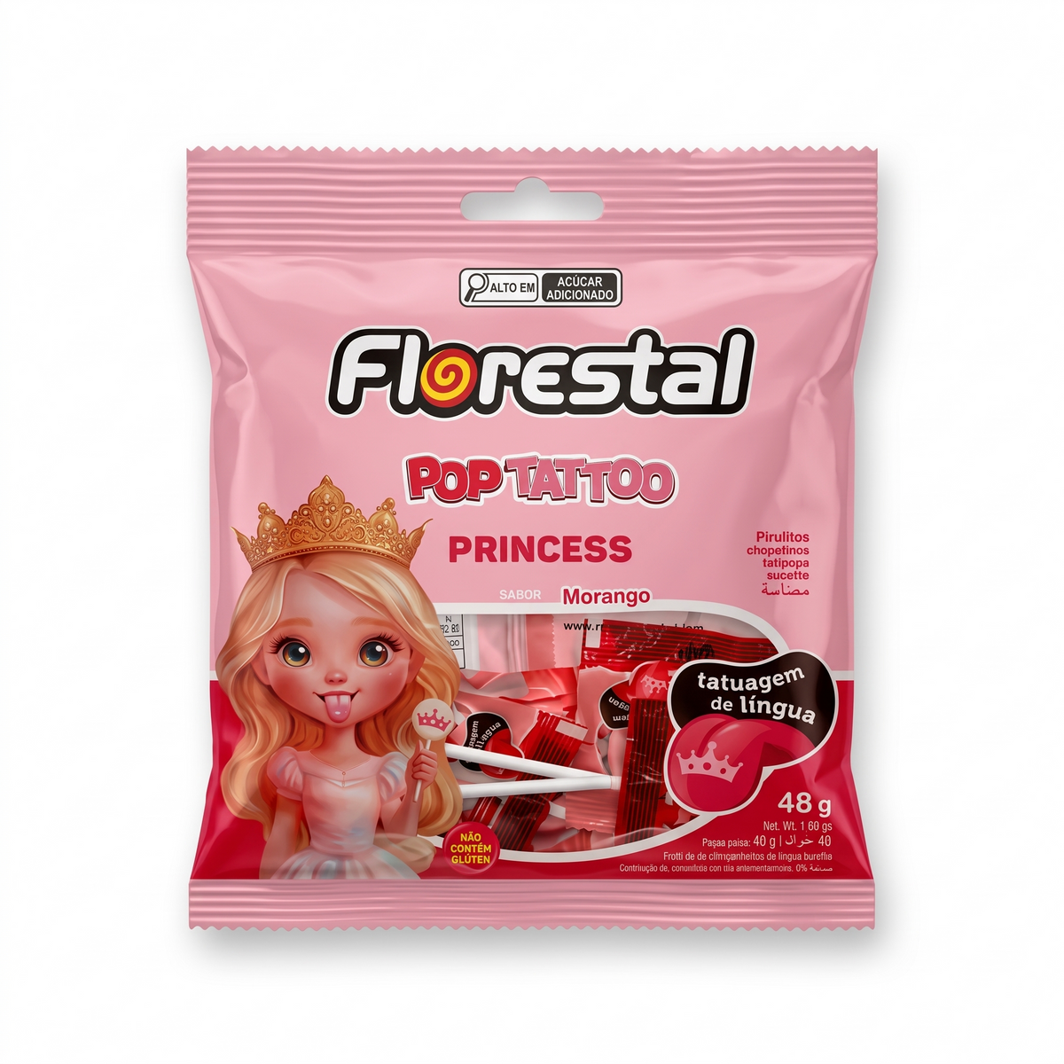 FLORESTAL Pirulito com tatuagem 48g