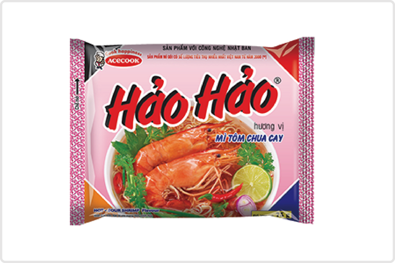 HAO HAO - ACECOOK (ハオハオ ベトナム インスタント麺 ピリ辛エビ味)