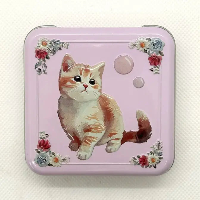 ミニ缶　ねこ　ピンク　13g