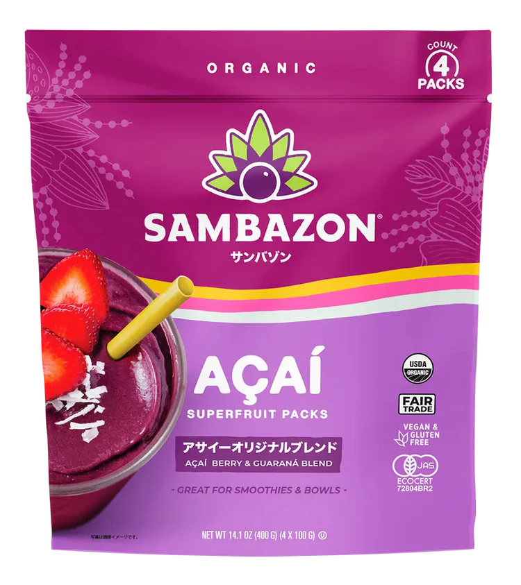 SAMBAZON Açaí Super Fruta 400g (100gx4 sacos) [Congelado]