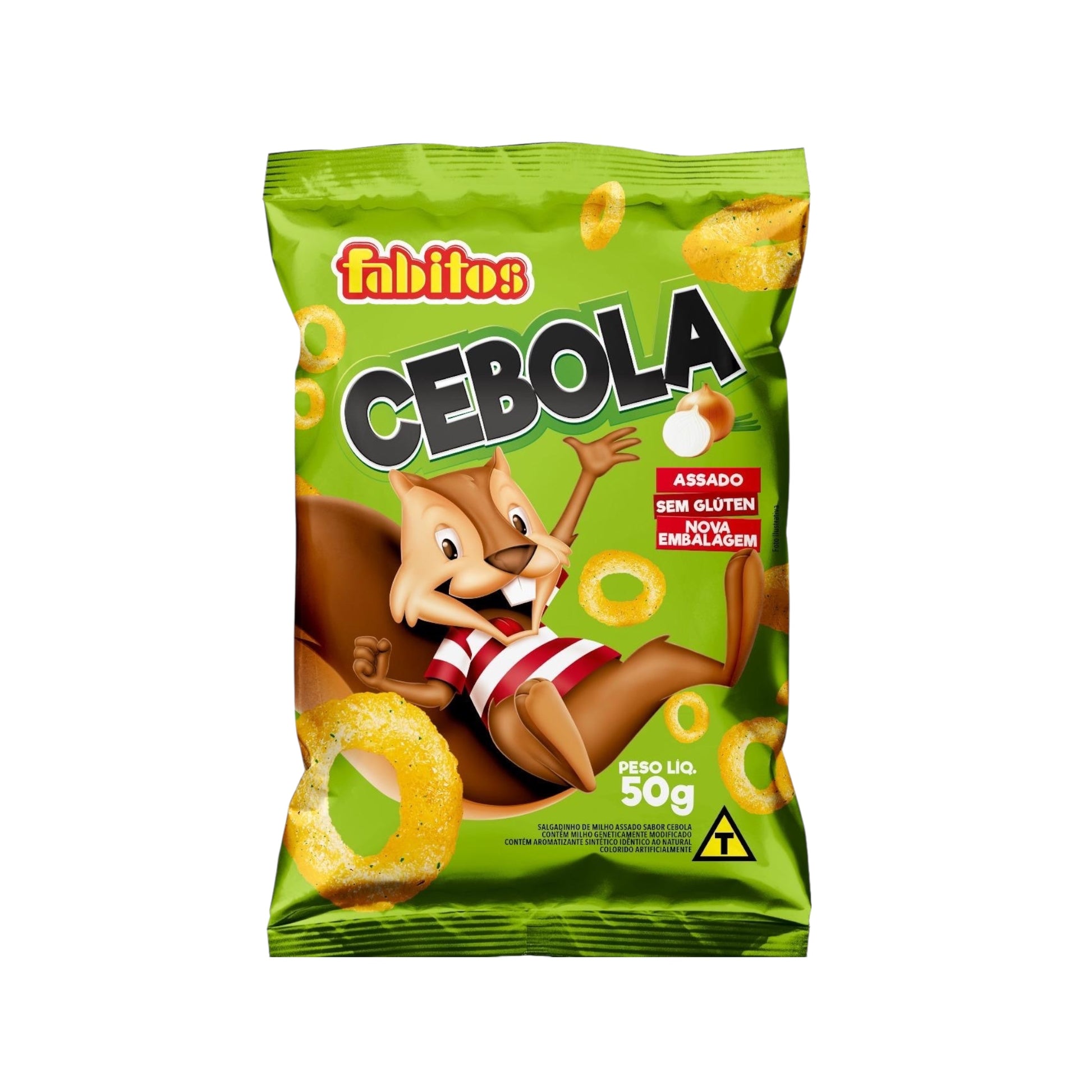 Salgadinho Fabitos Cebola ファビトス コーンスナックオニオン風味 50g