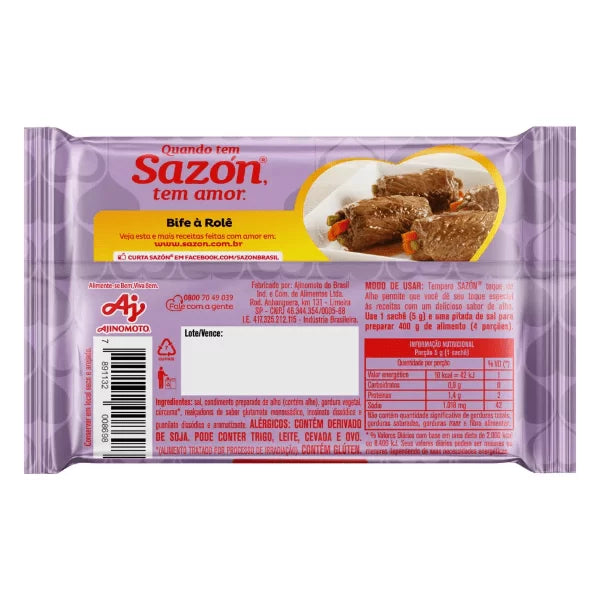 Sazon Ajinomoto General Seasoning for Meat Dishes, Garlic Flavor, 60g