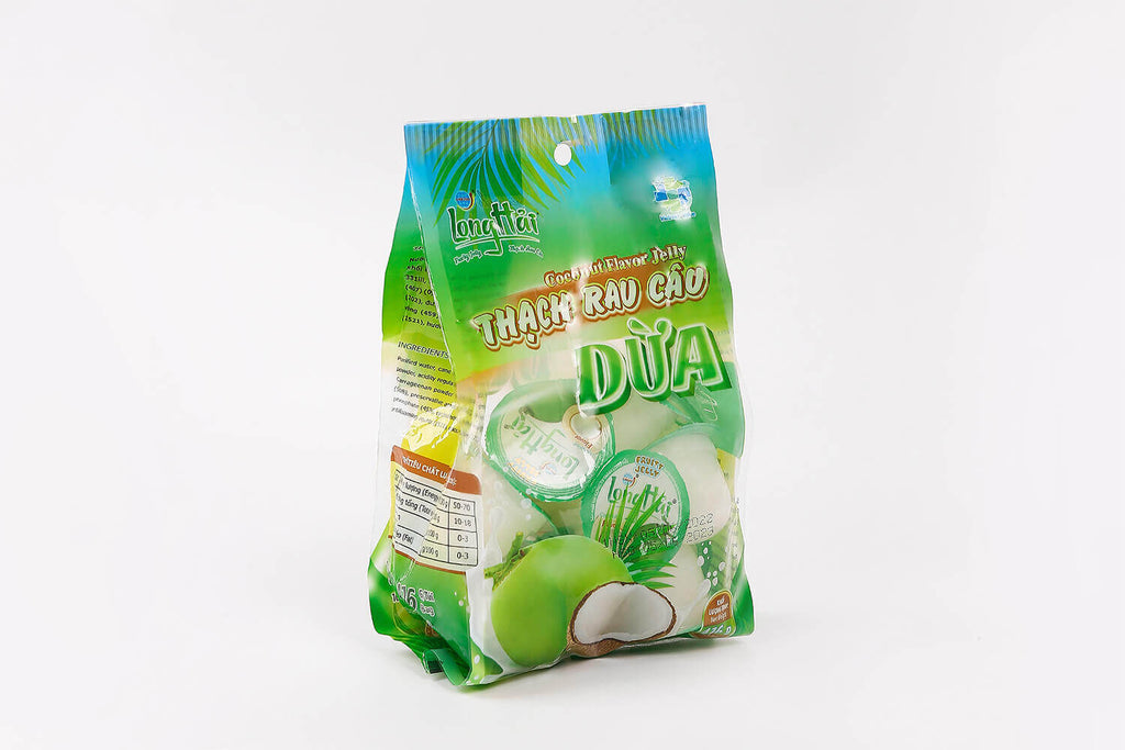 Gelatina de Konjac Long Hai Sabor Coco (com Nata de Coco) 16 unidades