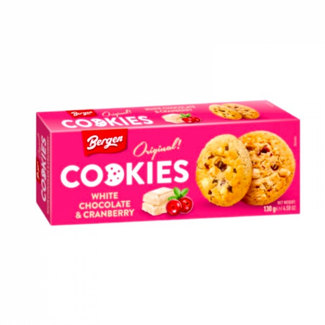 Bergen ホワイトチョコレートとチェリーのクッキー 130g