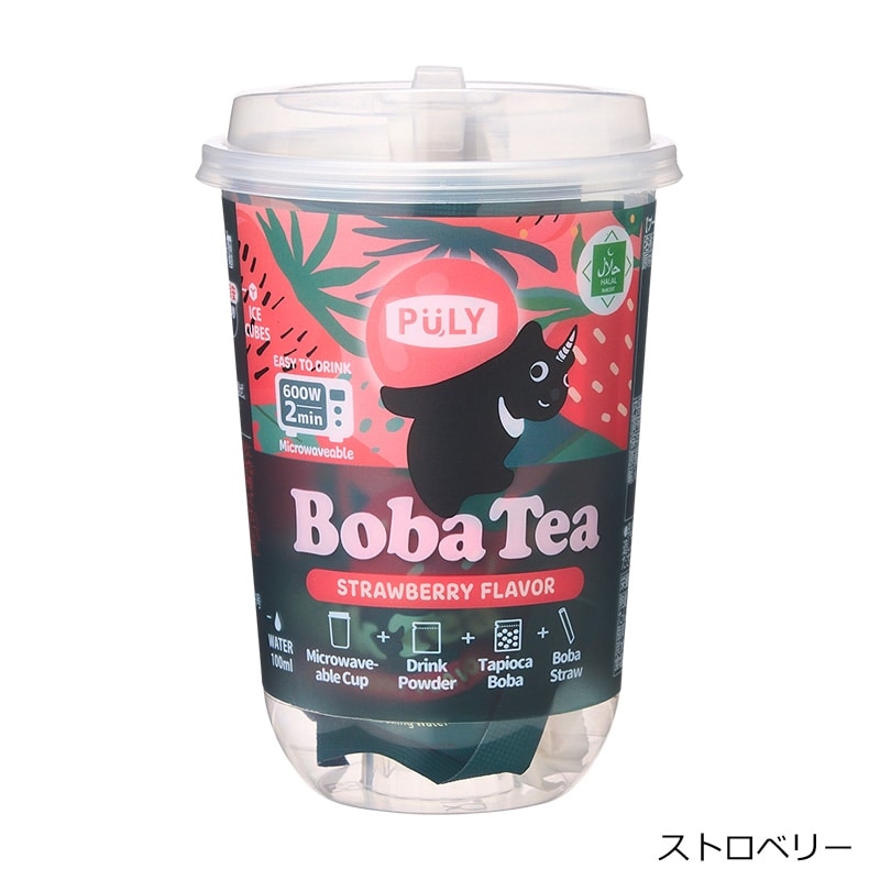 Bebida de Tapioca Puly (BobaTea) Sabor Morango 85g