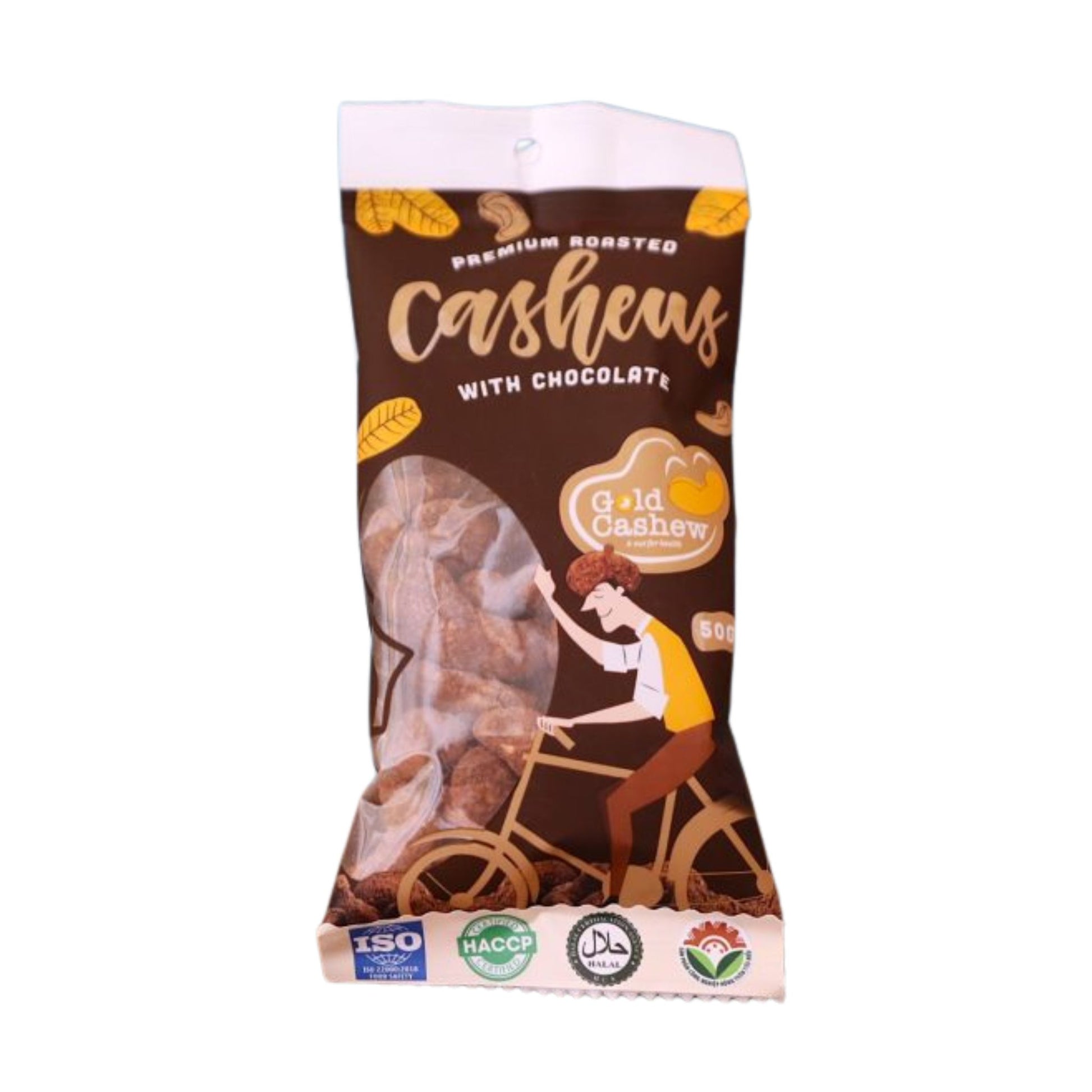 Gold Cashew Castanhas de Caju Premium com Chocolate 50g