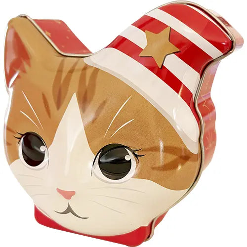 Lata Natalina com Rosto de Gato 25g (christmas cat face)