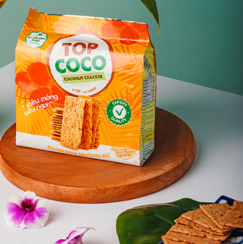 Top Coconut Cracker with Peanutsココナッツクラッカーピナッツ入り 150g