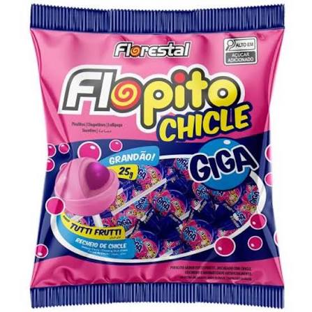 【Florestal】Pirulito Gigante com Chiclete Florestal Sabor Tutti-Frutti 600g (Embalagem Econômica)