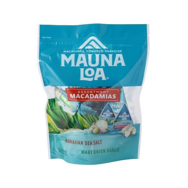 MAUNALOA MACADAMIAS HAWAIIAN SEA SALT & MAUI ONION GARLIC マカデミアナッツ ミニアソートバッグ 85g(6袋)