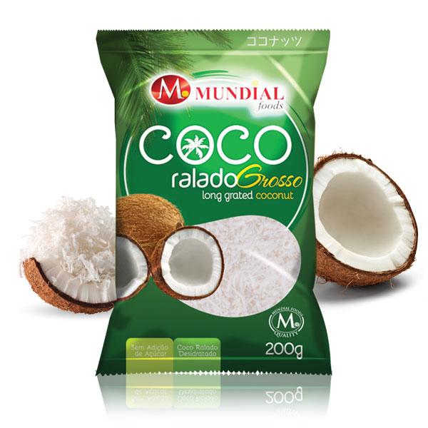 COCO RALADO GROSSO MUNDIAL Coco Longo 200g