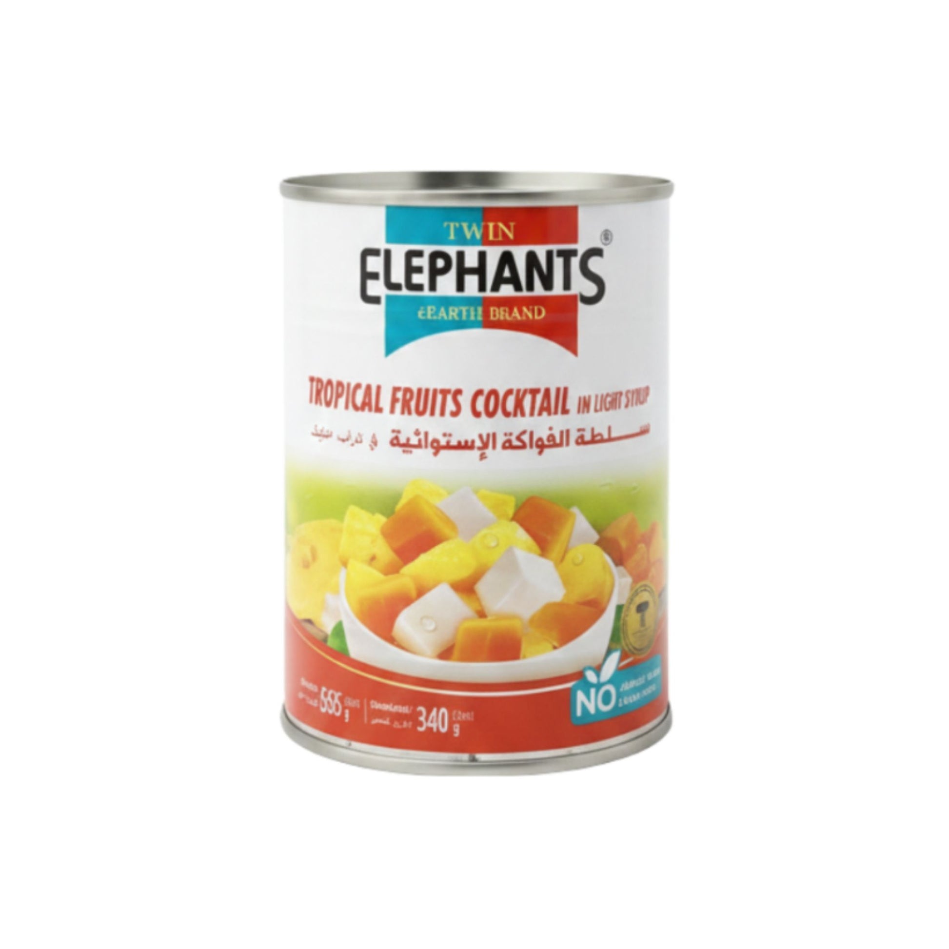 TWIN ELEPHANTS & EARTH BRAND トロピカル フルーツカクテル シロップ漬け 565g