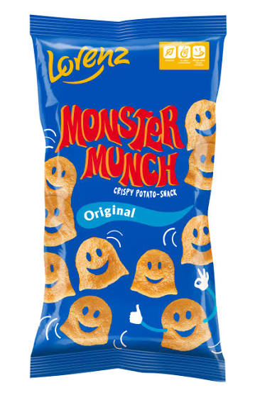 Lorenz Monster Munch Original 75g（salgadinho de batata em formato de fantasminha / importado diretamente da Alemanha）