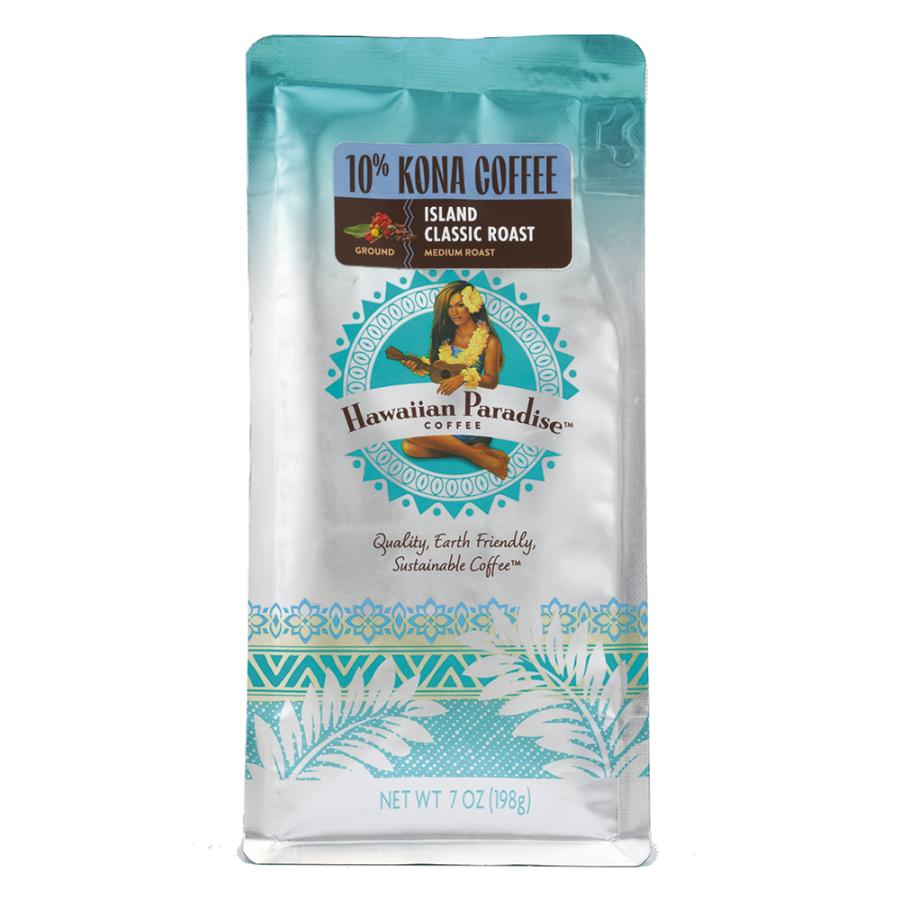 HAWAIIAN PARADISE 10%KONA COFFEE ISLAND ASSADO CLÁSSICO 198g