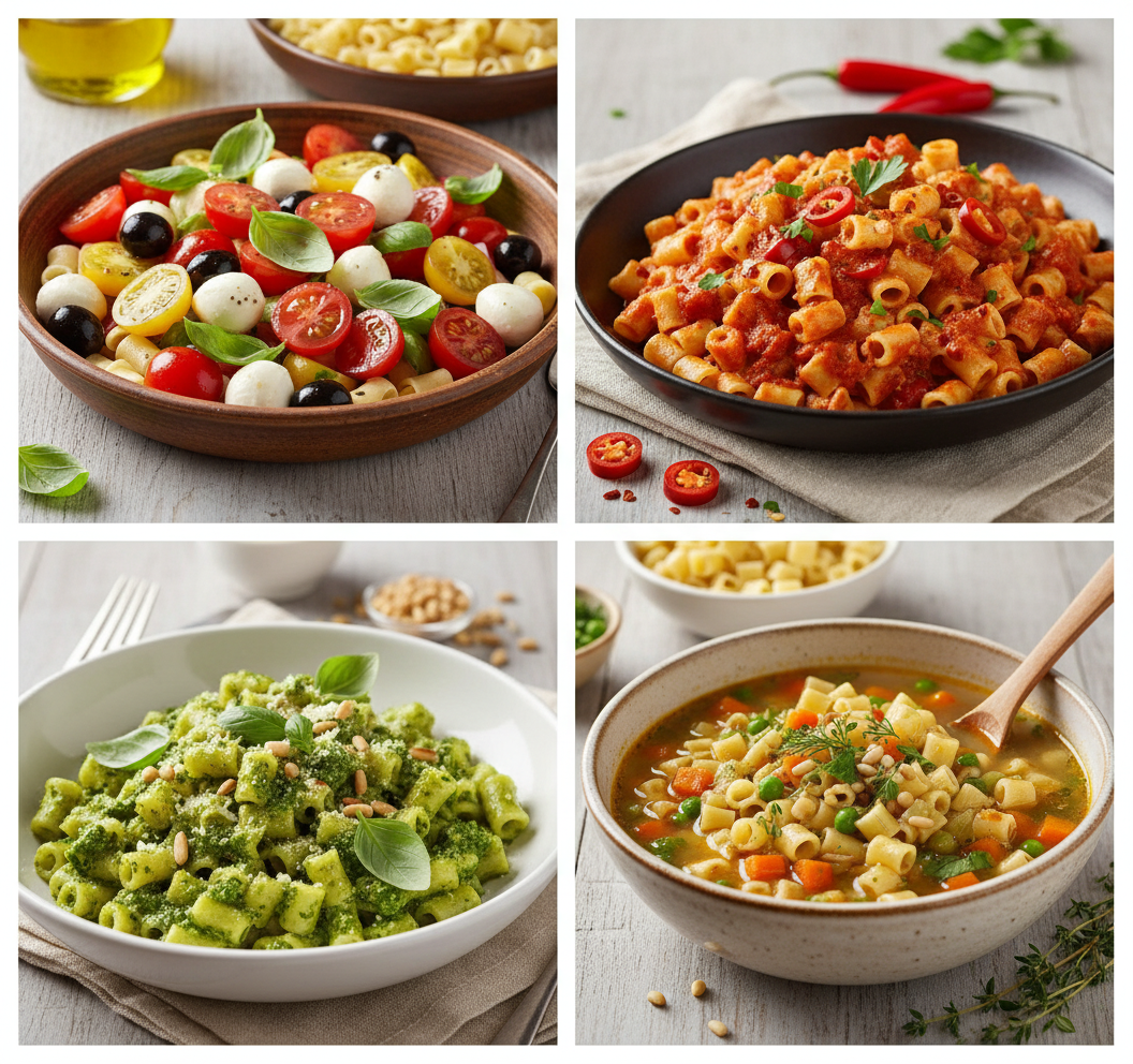 Quatro Receitas Variadas com Macarrão Padre Nosso