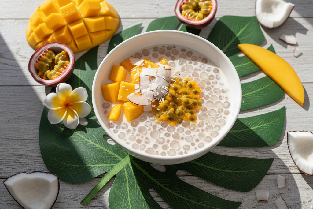 Tapioca com Frutas Tropicais