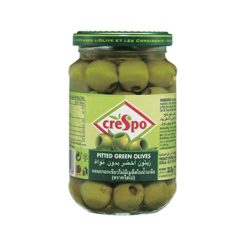 Crespo グリーンオリーブ種抜き 333g