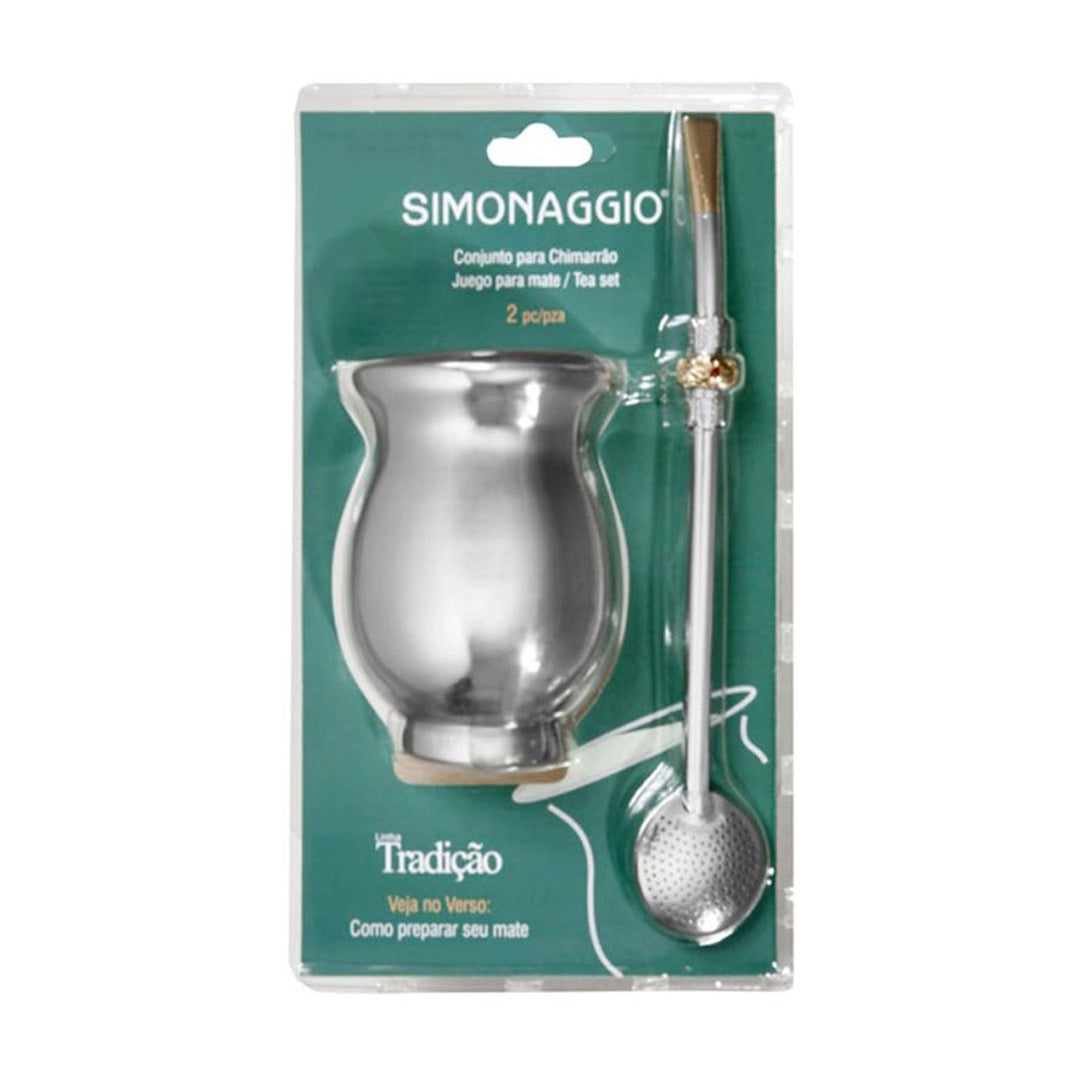 Simonaggio Mate Tea, Bombilla Container, 150ml