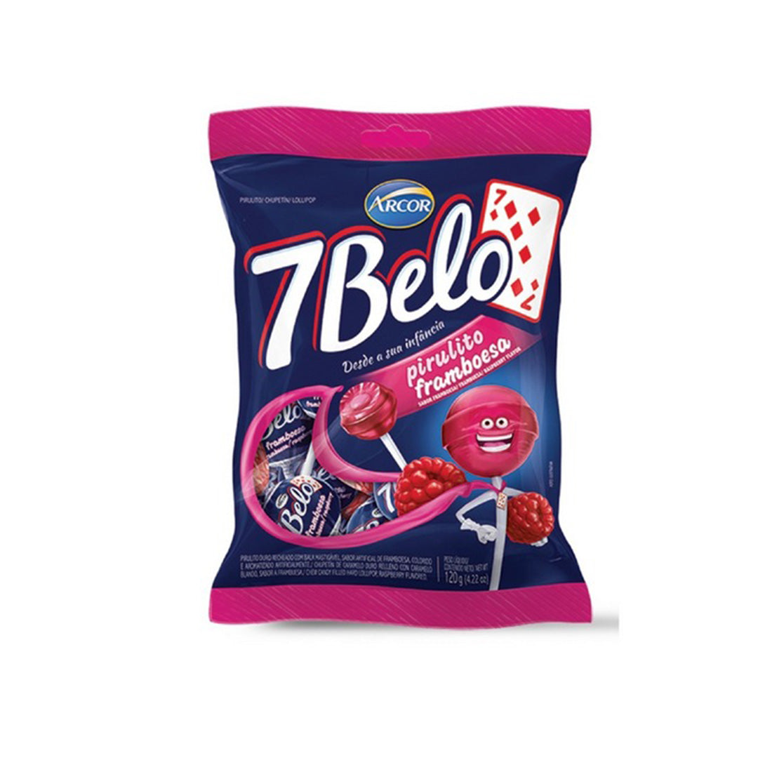 7 Belo ラズベリー味キャンディ ロリポップ 120g