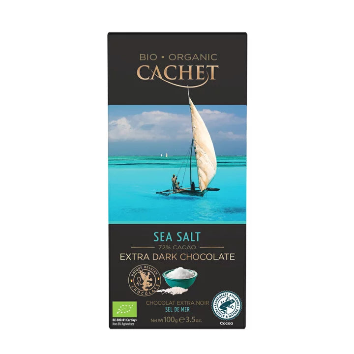 Cachet シーソルトダークチョコレート 72% 100g